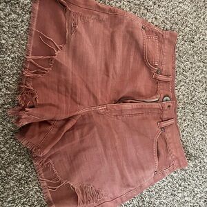 Women's Distressed Pink Shorts